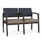 Lesro Lenox 2 Seat Tandem Seating W/ Arm, 44 in W 26 in L 31.5 in H LW2103 - alternate 1
